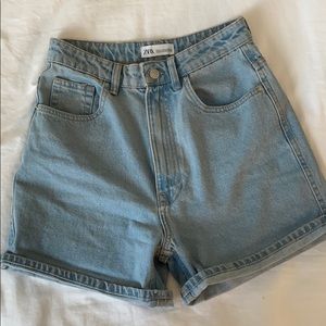 Zara Mom fit denim shorts